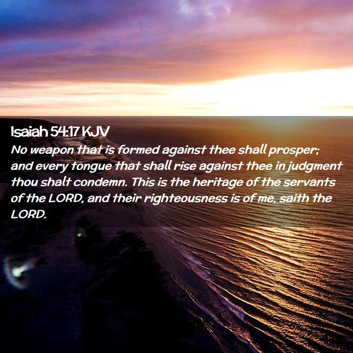 Isaiah 54:17 KJV