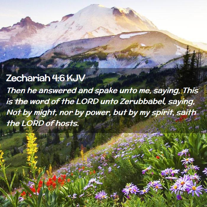 Zechariah 4:6 KJV