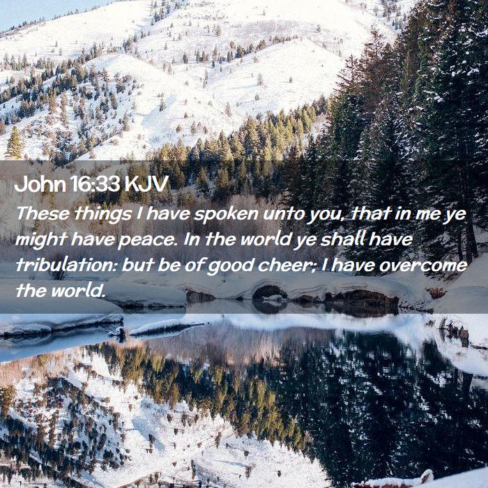 John 16:33 KJV Bible