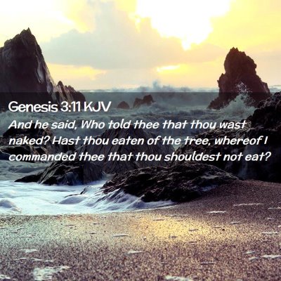 Genesis 3:11 KJV Free Bible Images