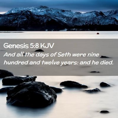 Genesis 5:8 KJV Free Bible Images