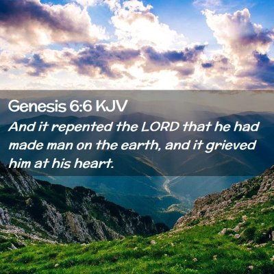 Genesis 6:6 KJV Free Bible Images