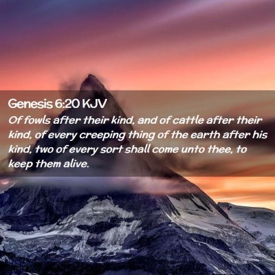 Genesis 6:20 KJV Free Bible Images