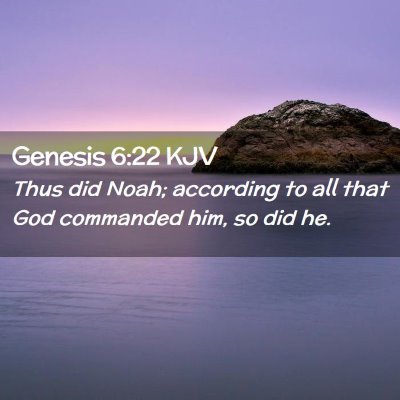 Genesis 6:22 KJV Free Bible Images