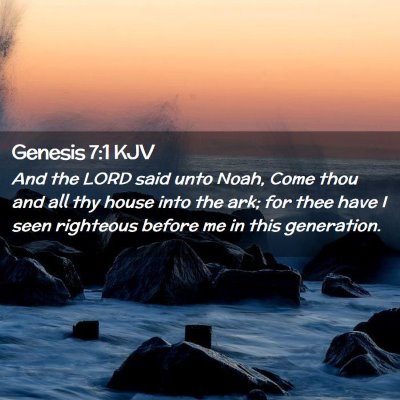 Genesis 7:1 KJV Free Bible Images