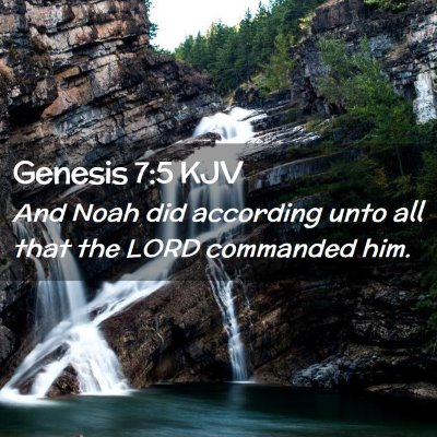 Genesis 7:5 KJV Free Bible Images