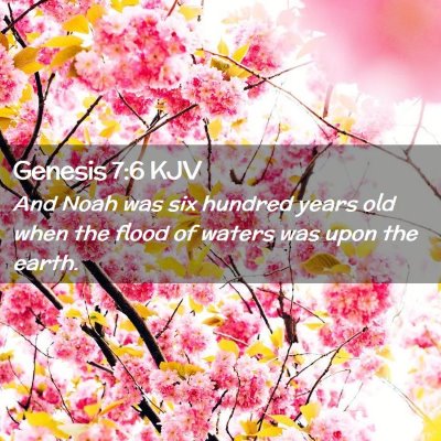 Genesis 7:6 KJV Free Bible Images