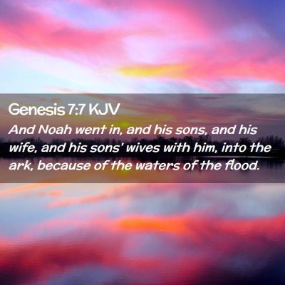 Genesis 7:7 KJV Free Bible Images