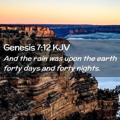 Genesis 7:12 KJV Free Bible Images