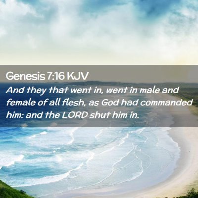 Genesis 7:16 KJV Free Bible Images