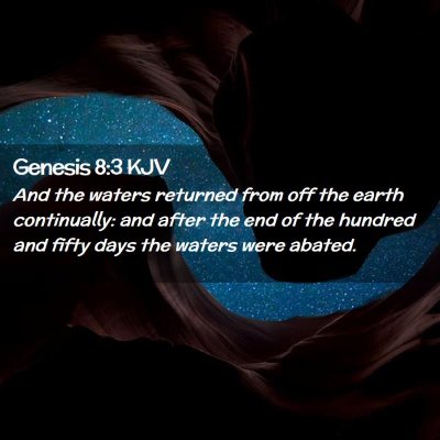 Genesis 8:3 KJV Free Bible Images