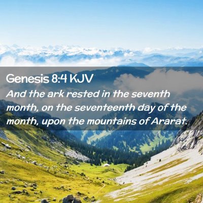 Genesis 8:4 KJV Free Bible Images