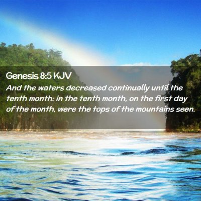 Genesis 8:5 KJV Free Bible Images