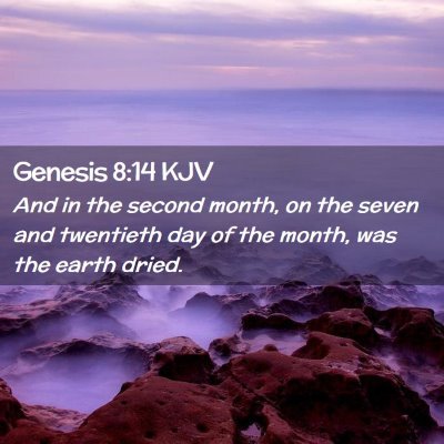 Genesis 8:14 KJV Free Bible Images