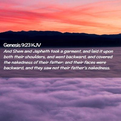 Genesis 9:23 KJV Free Bible Images