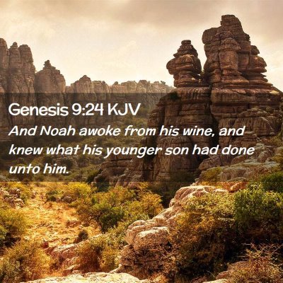 Genesis 9:24 KJV Free Bible Images