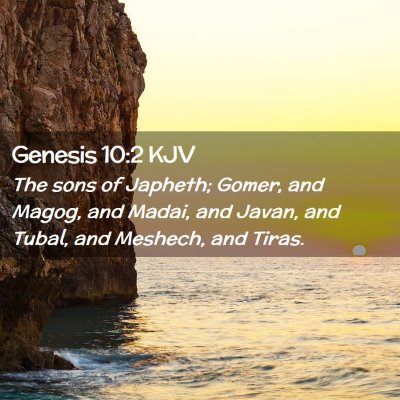 Genesis 10:2 KJV Free Bible Images