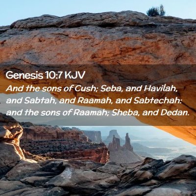 Genesis 10:7 KJV Free Bible Images