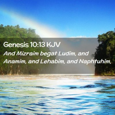 Genesis 10:13 KJV Free Bible Images