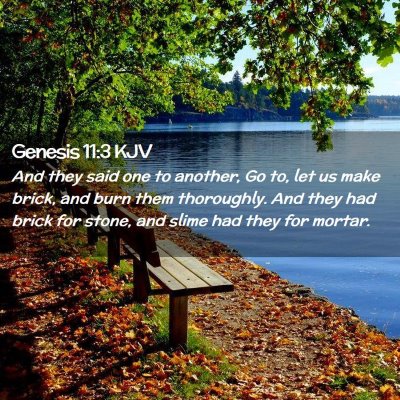 Genesis 11:3 KJV Free Bible Images