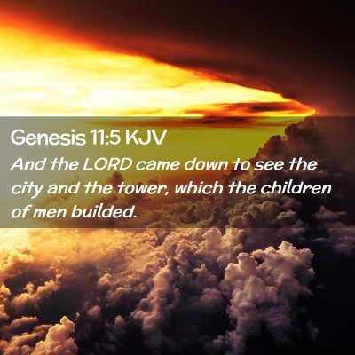 Genesis 11:5 KJV Free Bible Images