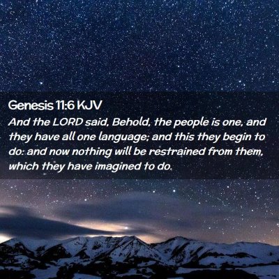 Genesis 11:6 KJV Free Bible Images