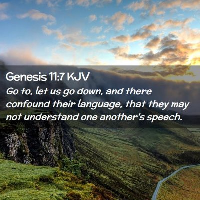 Genesis 11:7 KJV Free Bible Images