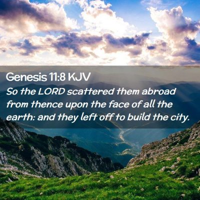 Genesis 11:8 KJV Free Bible Images