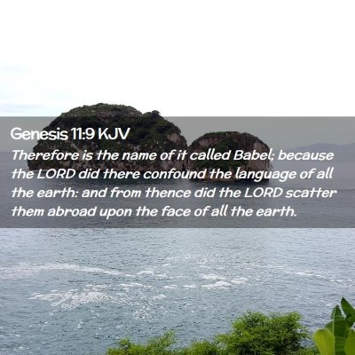 Genesis 11:9 KJV Free Bible Images