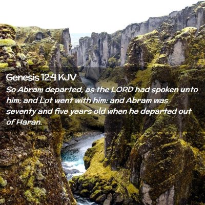 Genesis 12:4 KJV Free Bible Images