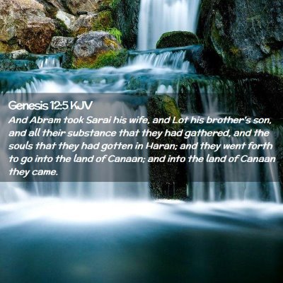 Genesis 12:5 KJV Free Bible Images