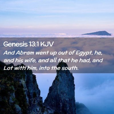 Genesis 13:1 KJV Free Bible Images