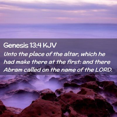 Genesis 13:4 KJV Free Bible Images