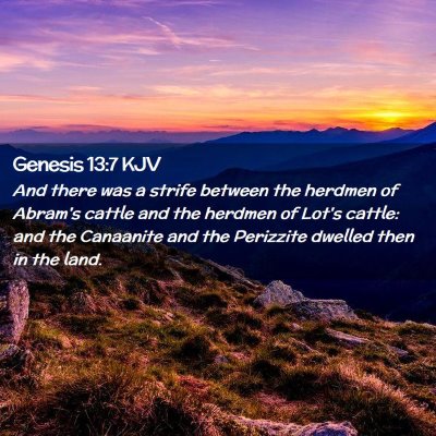 Genesis 13:7 KJV Free Bible Images