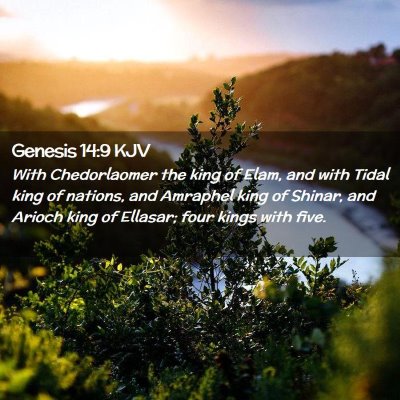 Genesis 14:9 KJV Free Bible Images