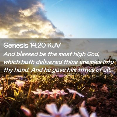 Genesis 14:20 KJV Free Bible Images