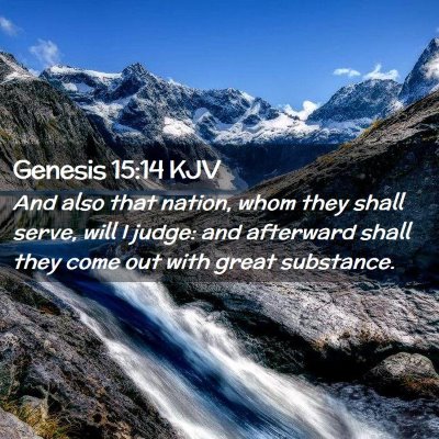 Genesis 15:14 KJV Free Bible Images