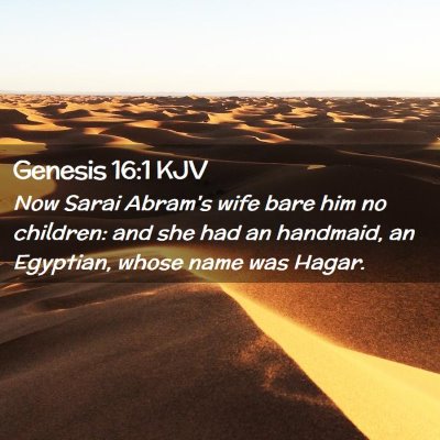 Genesis 16:1 KJV Free Bible Images