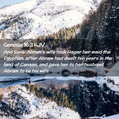 Genesis 16:3 KJV Free Bible Images