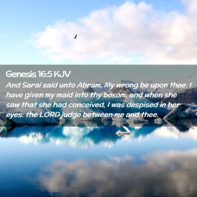 Genesis 16:5 KJV Free Bible Images