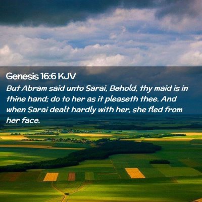 Genesis 16:6 KJV Free Bible Images