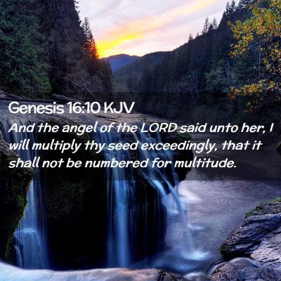 Genesis 16:10 KJV Free Bible Images