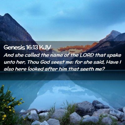 Genesis 16:13 KJV Free Bible Images