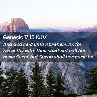 Genesis 17:15 KJV Free Bible Images