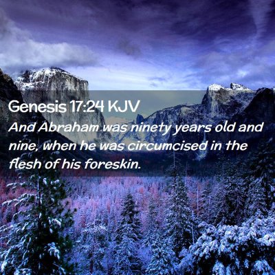 Genesis 17:24 KJV Free Bible Images