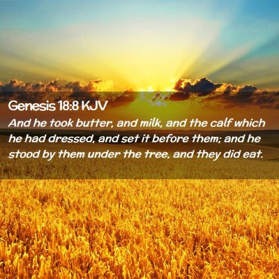 Genesis 18:8 KJV Free Bible Images