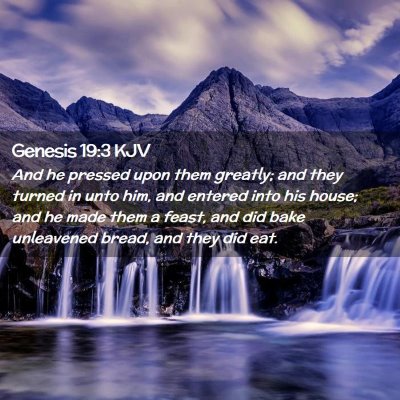 Genesis 19:3 KJV Free Bible Images