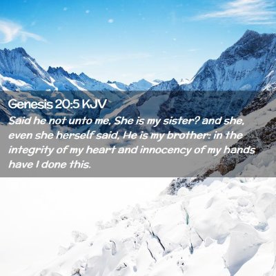 Genesis 20:5 KJV Free Bible Images