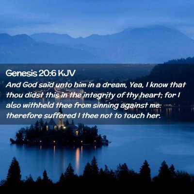 Genesis 20:6 KJV Free Bible Images