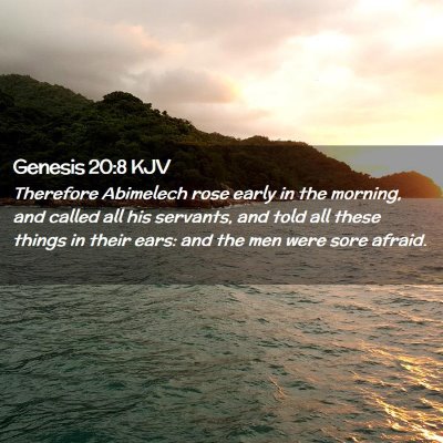 Genesis 20:8 KJV Free Bible Images